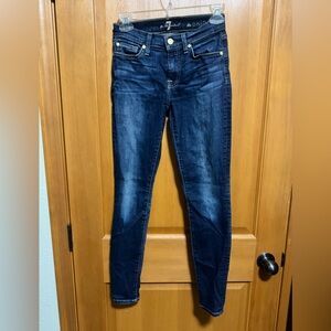 7 For All Mankind Dark Blue Skinny Jeans